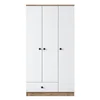 Šatní skříň LINLAN 90 cm – vlašský ořech/bílá