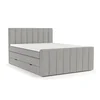 Šedá boxspring postel s úložným prostorem 160x200 cm Ruby