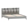 Šedá čalouněná postel 140x200 cm Tulsa