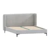 Šedá čalouněná postel 160x200 cm Basti