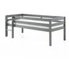 Šedá dětská vyvýšená postel Vipack Pino 90x200 cm