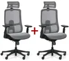 Šedá kancelářská židle MIA 1+1 zdarma