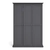 Šedá šatní skříň Paris 139x201 cm