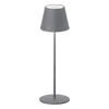 Šedá stmívatelná LED stolní lampa s pohybovým senzorem a kovovým stínidlem