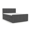Šedá úložná boxspring postel 180x200 cm Ruby