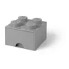 Šedý čtvercový úložný box LEGO®