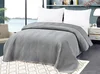 Šedý sametový přehoz na postel ARROW VELVET 200x220 cm
