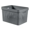 Šedý úložný košík Curver Infinity Dots 17 l
