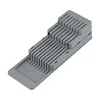Šedý úložný systém na nože Metaltex