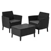 Šedý zahradní lounge set Salemo pro 2 osoby