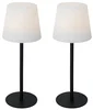 Set 2 Dobíjecích Stolních Lamp Jude Černá