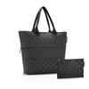 Shopper e1 – sada kabelky a taštičky, Glossy Dots, černá