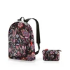 Skládací batoh Mini Maxi Rucksack Paisley černý