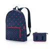 Skládací batoh Reisenthel Mini Maxi Rucksack – Mixed Dots červený