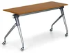 Skládací konferenční stůl s výklopnou deskou TRAINING PLUS, 145x45 cm, odstín třešeň