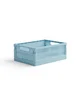 Skládací midi přepravka Made Crate – krystalová modrá