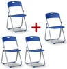 Skládací židle CLACK 3+1 s modrým designem