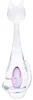 Skleněná dekorace Kočka, růžová a tyrkysová, 28 cm
