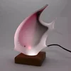 Skleněná ryba LF LOVE růžová a černá 27 cm