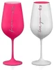Sklenice Love Red and White 550 ml, sada 2 kusů