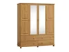 Skříň 4D BHAGIRA 160 cm – masiv borovice, olše