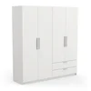 Skříň DEBRA 2 4D2S, bílá mat