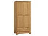 Skříň šatní BHAGIRA 2D, 80 cm, masiv borovice, moření olše