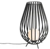 Stojací Černá Lampa s Opálovým Sklem 70 cm - Angela