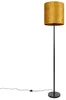 Stojací lampa s černým stínítkem a zlatým detailem 40 cm