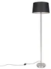 Stojací ocelová lampa s černým stínítkem 45 cm