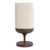 Stolní lampa Dania s textilním stínidlem