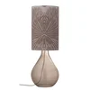 Stolní lampa Leni hnědá skleněná