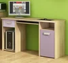 Studentský PC stůl NELLORE 1 – dub sonoma/levandulová/fialová