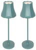 Stylové retro stolní lampy v minerální modré - Sada 2 kusů, dobíjecí IP44