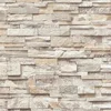 Stylové světle hnědé papírové tapety s kamenným vzhledem - P+S International, 10,05 m x 0,53 m