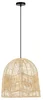 Stylové závěsné svítidlo Immax BOHO PELO, Ø40 cm, ratan, E27