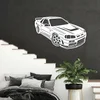 Stylový dřevěný obraz vozu Nissan GT-R Skyline