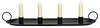 Stylový kovový adventní svícen SCANDINAVIA 49x14 cm - různé odstíny Barva: Černá