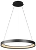 Stylový závěsný lustr ORBIT LED s dálkovým ovládáním, černý, 50 cm, 40W