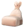 Světle růžový dětský sedací vak Funny Bunny