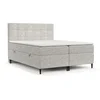 Světle šedá úložná boxspring postel 140x200 cm Urbaneo