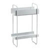 Světle šedý kovový konzolový stolek 24x48 cm A-Console Zone