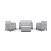 Světle šedý lounge set pro 4 osoby Scandi Forma od Keter