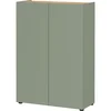 Světle zelený botník Alviano s dubovým dekorem 74x105x33 cm