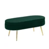 Taburet Noblin Typ 2 – Velvet smaragd, chrom zlato (Art Déco)