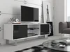 Televizní stolek BOKARO 2 bílý/černý lesk