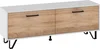 Televizní stolek PRUDHOE 140 cm – bílá/dub sonoma, 5 let záruky