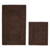 Tmavě hnědá koupelnová sada 2 ks 60x100 cm