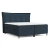 Tmavě modrá boxspring postel Sinai 200x200 cm s úložným prostorem