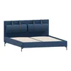 Tmavě modrá čalouněná postel 160x200 Tulsa